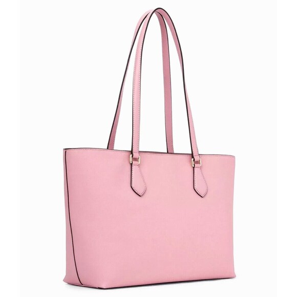 New Michael Kors Sheila Large Tote Saffiano Vegan Faux Leather Carnation - Picture 2 of 4